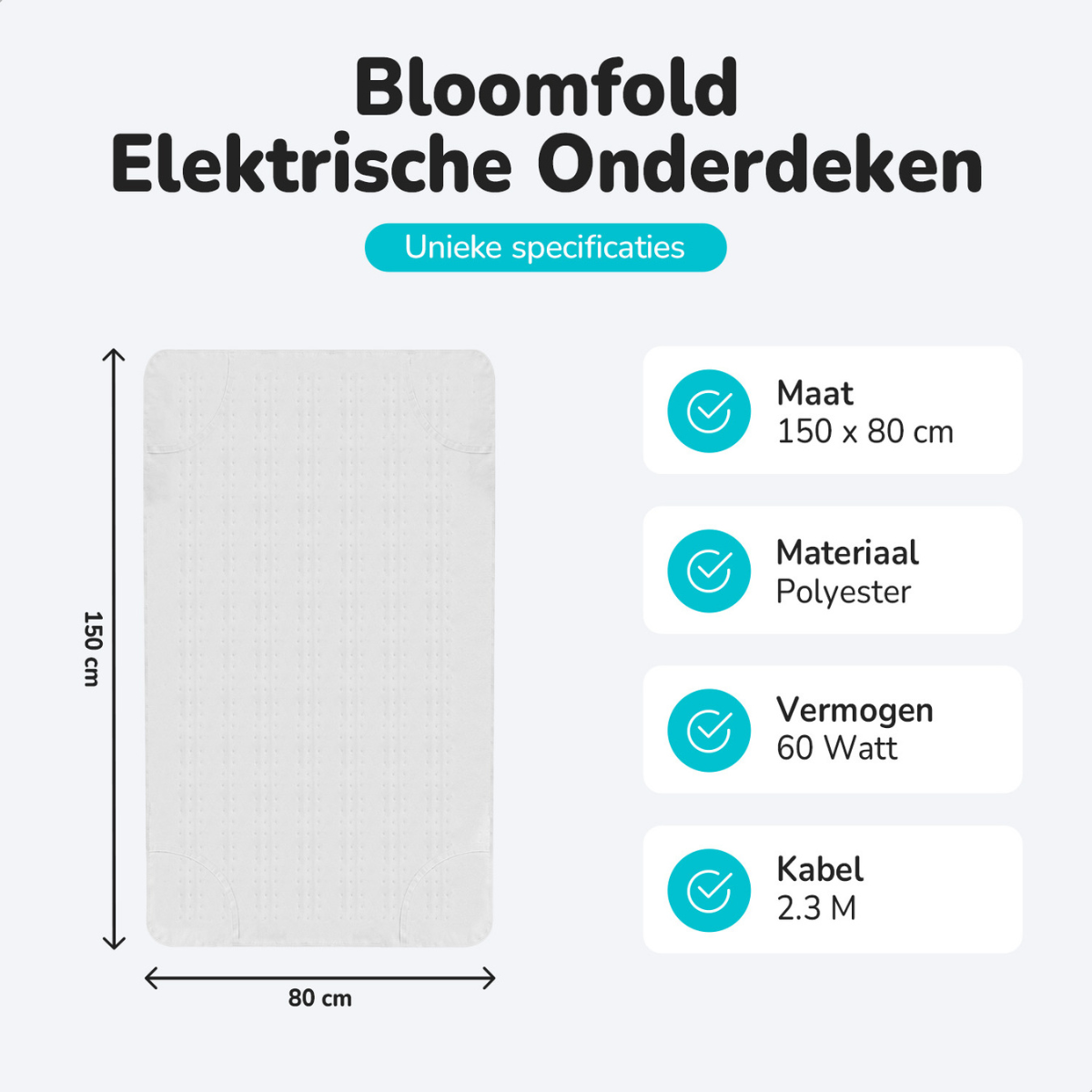 BloomfoldElektrischeOnderdeken-150x80cm-1-Persoons