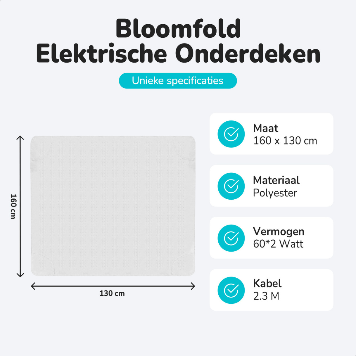 BloomfoldElektrischeOnderdeken-160x130cm-2-Persoons